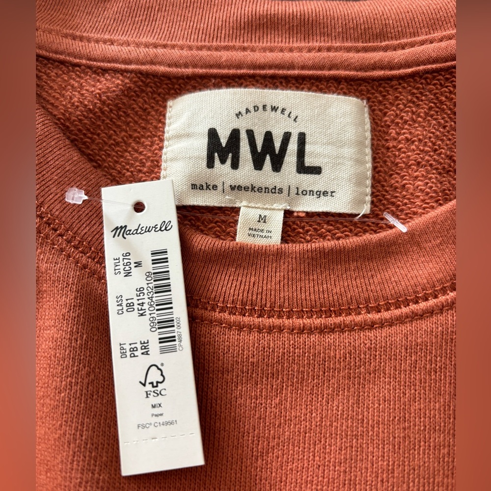 Madewell MWL Warm Umber Floral Easygoing Sweatshirt - Picture 6 of 9